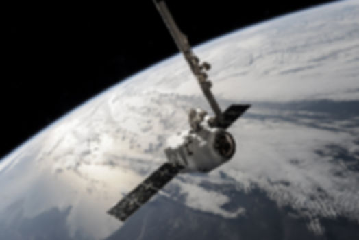 Space ship orbiting the Earth