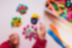 Artistic clay of different colours