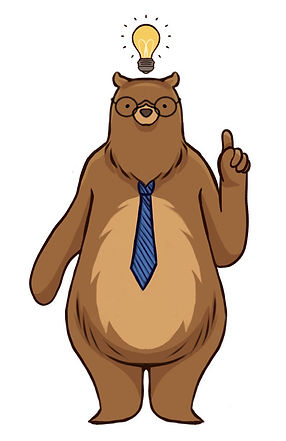 Mascot. Bear with a tie