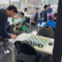 Chess class at Flying minds education centre.