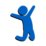 Logo of a person jumping